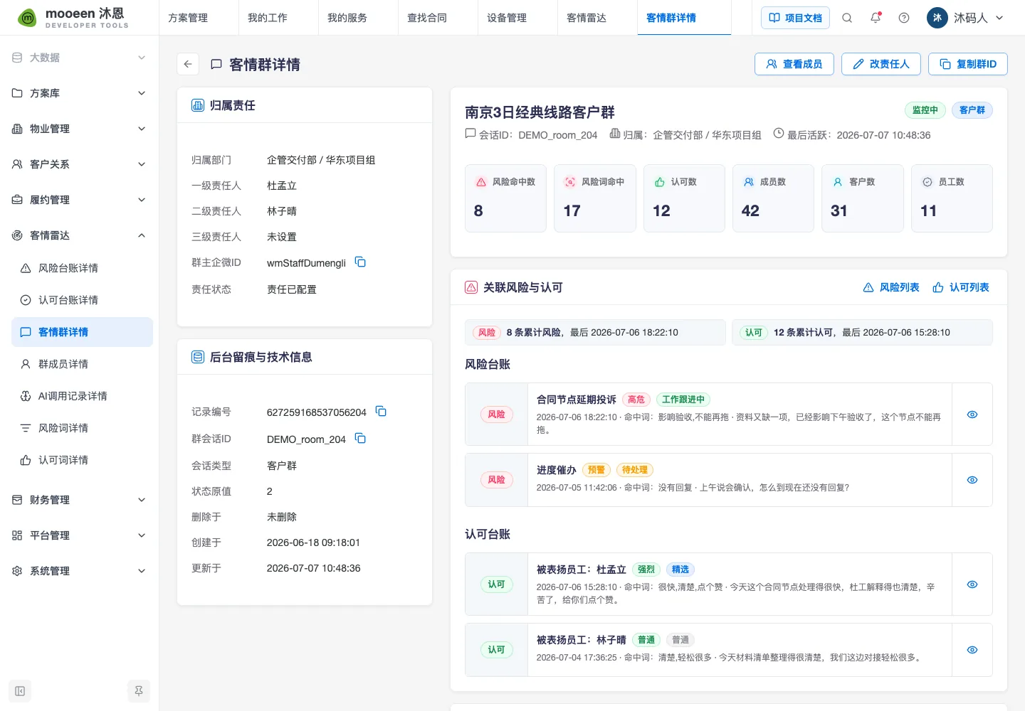 客户群全景界面原型